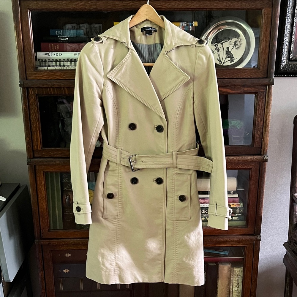 Willi Smith Double-Breasted Trench Coat - Picture 1 of 16